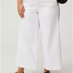 Torrid White Weekend Wide-Leg jeans